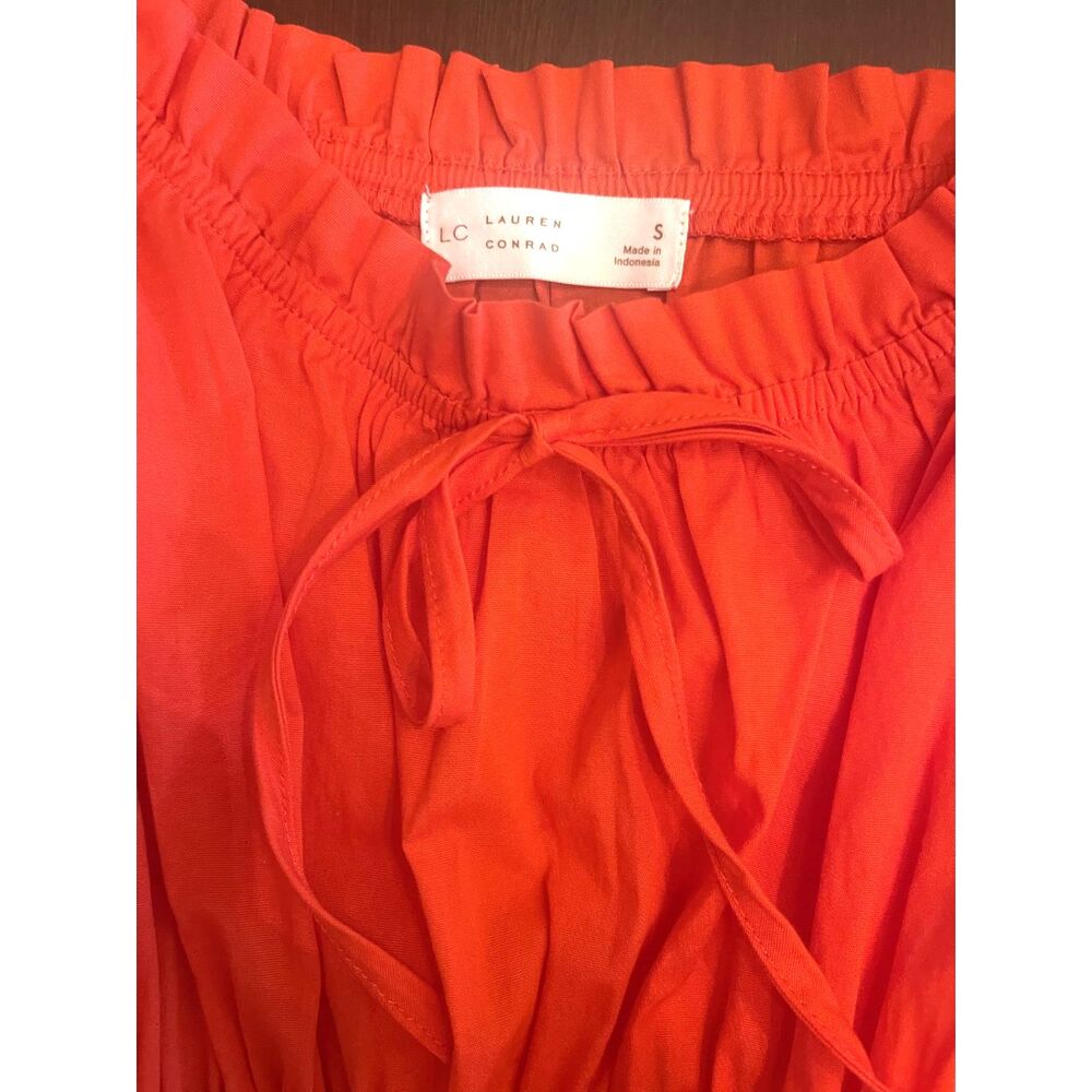 NWT Lauren Conrad Womens Smocked Maxi Sundress Sz S Ruffles Feminine Coquette - Picture 3 of 13